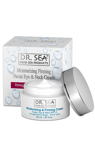 DR. SEA - Moisturizing and Firming Facial, Eye and Neck Skin Cream with Pomegranate and Ginger Extracts SPF 15