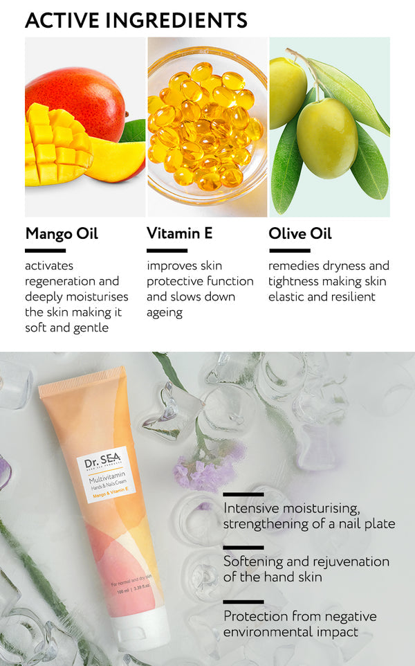 DR. SEA - Multi-Vitamin Hand and Nails Cream with Mango Butter and Vitamin E