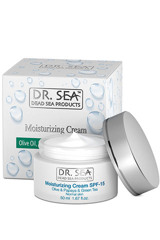DR. SEA - Moisturizing Cream with Olive Oil, Papaya and Green Tea Extracts SPF-15