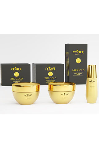 More Beauty - 3 Facial Products 24K Gold Set